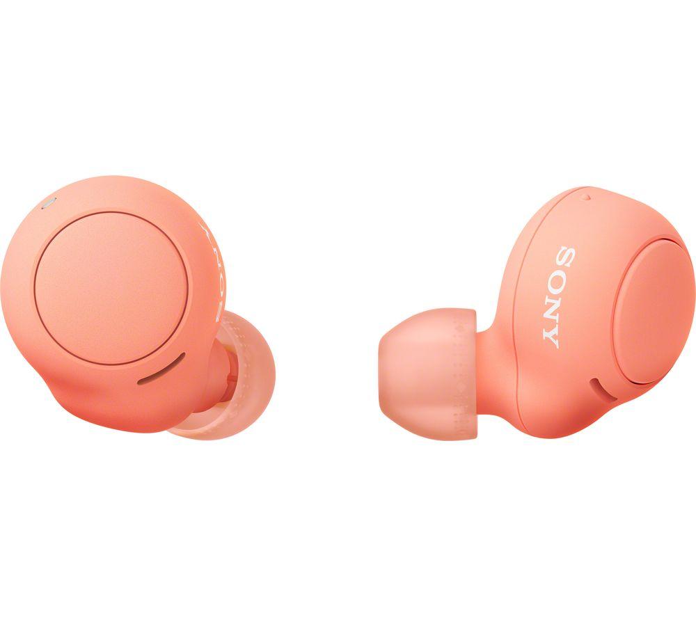 SONY WF-C500 Wireless Bluetooth Earbuds - Orange, Orange