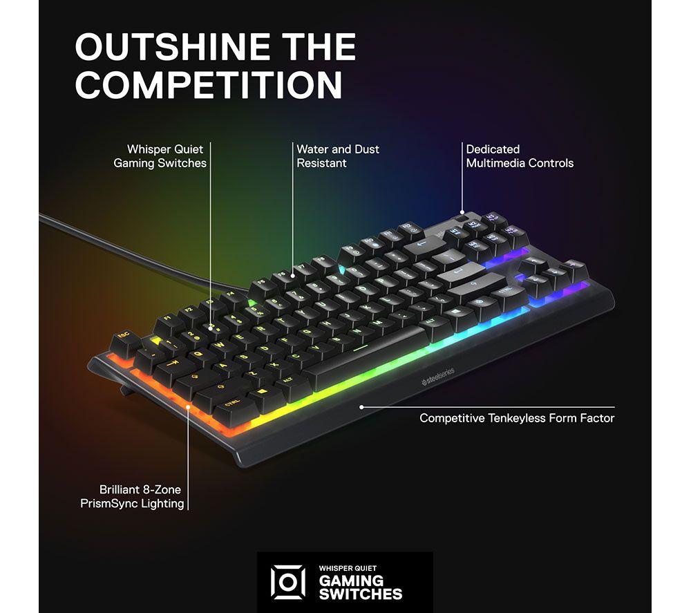 STEELSERIES Apex 3 TKL Gaming Keyboard image number 9 of 13