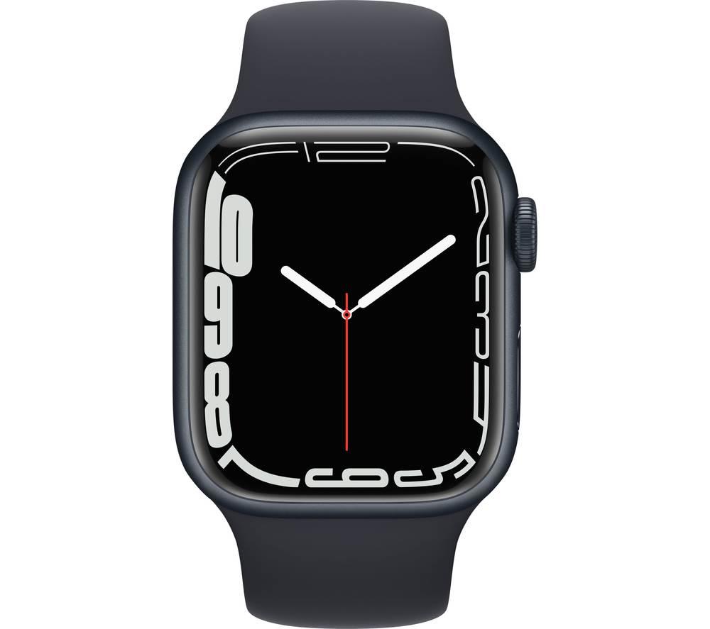 Buy APPLE Watch Series 7 - Midnight Aluminium with Midnight Sports Band ...