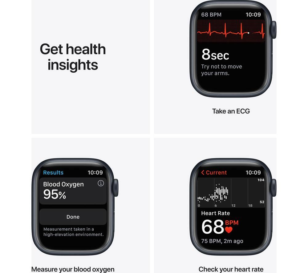 Buy APPLE Watch Series 7 - Midnight Aluminium with Midnight Sports Band ...