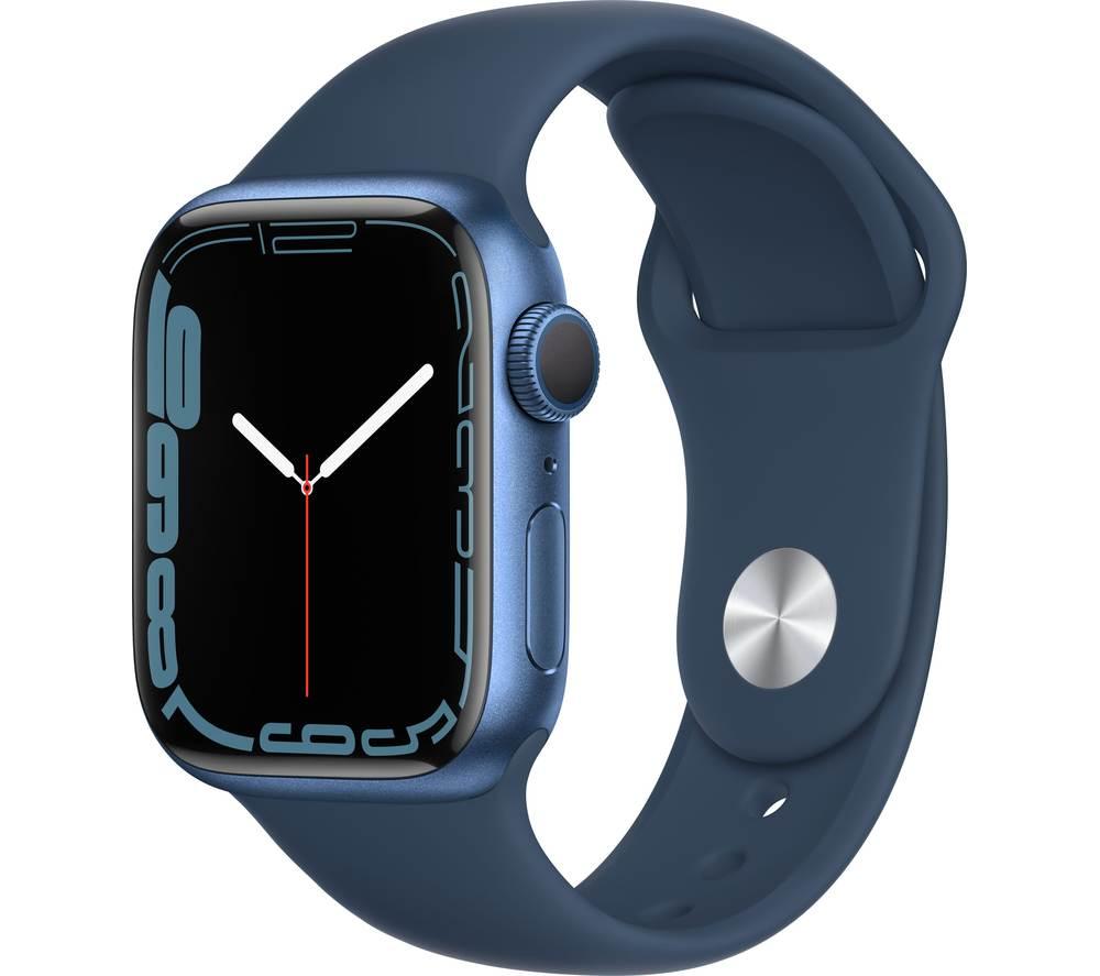 APPLE Watch Series 7 - Blue Aluminium with Abyss Blue Sports Band, 41 mm