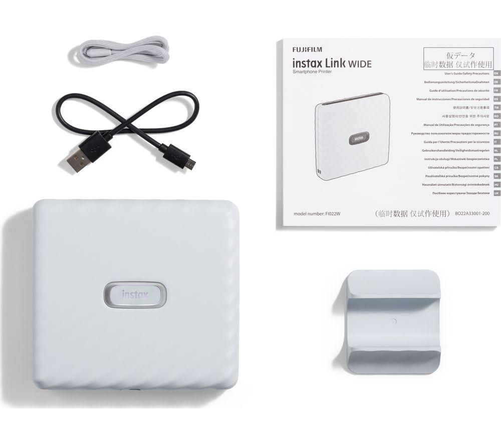 INSTAX Wide Link Photo Printer - Ash White image number 7 of 7