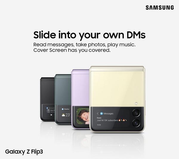 SAMSUNG Galaxy Z Flip3 5G - 256 GB, Cream image number 4