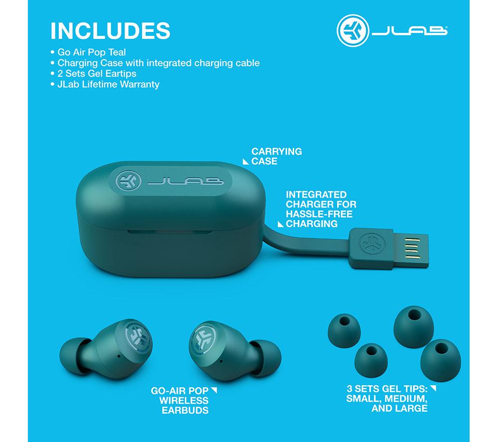 JLAB AUDIO GO Air POP Wireless Bluetooth Earbuds - Teal - image 8