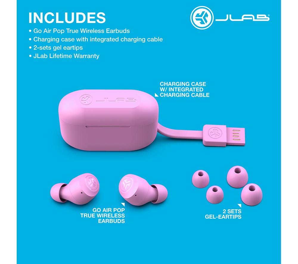 JLAB GO Air POP Wireless Bluetooth Earbuds - Pink - image 7