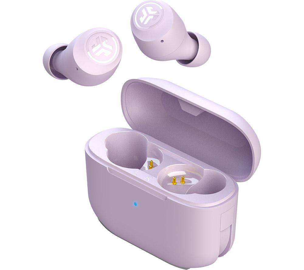 JLAB GO Air POP Wireless Bluetooth Earbuds - Lilac, Purple,Silver/Grey