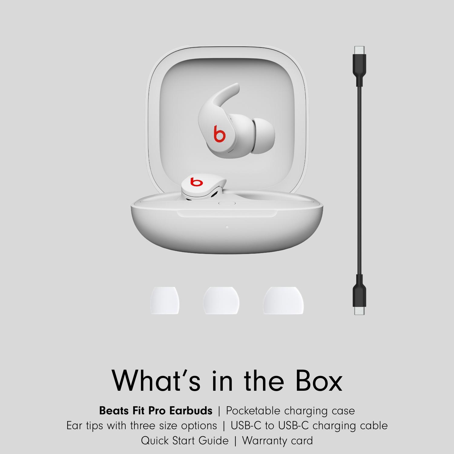 Beats Fit Pro True Wireless Noise Cancelling In-Ear Earbuds White