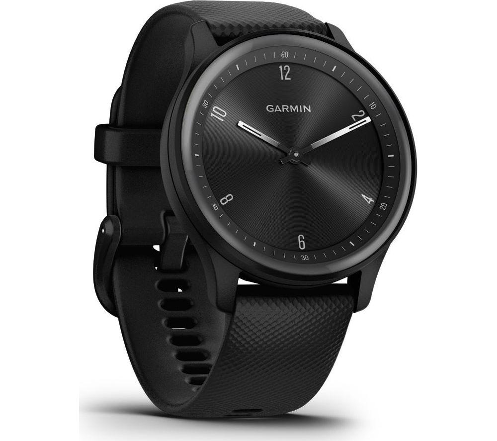 GARMIN vivomove Sport - Black, Silicone Strap, Small, Black