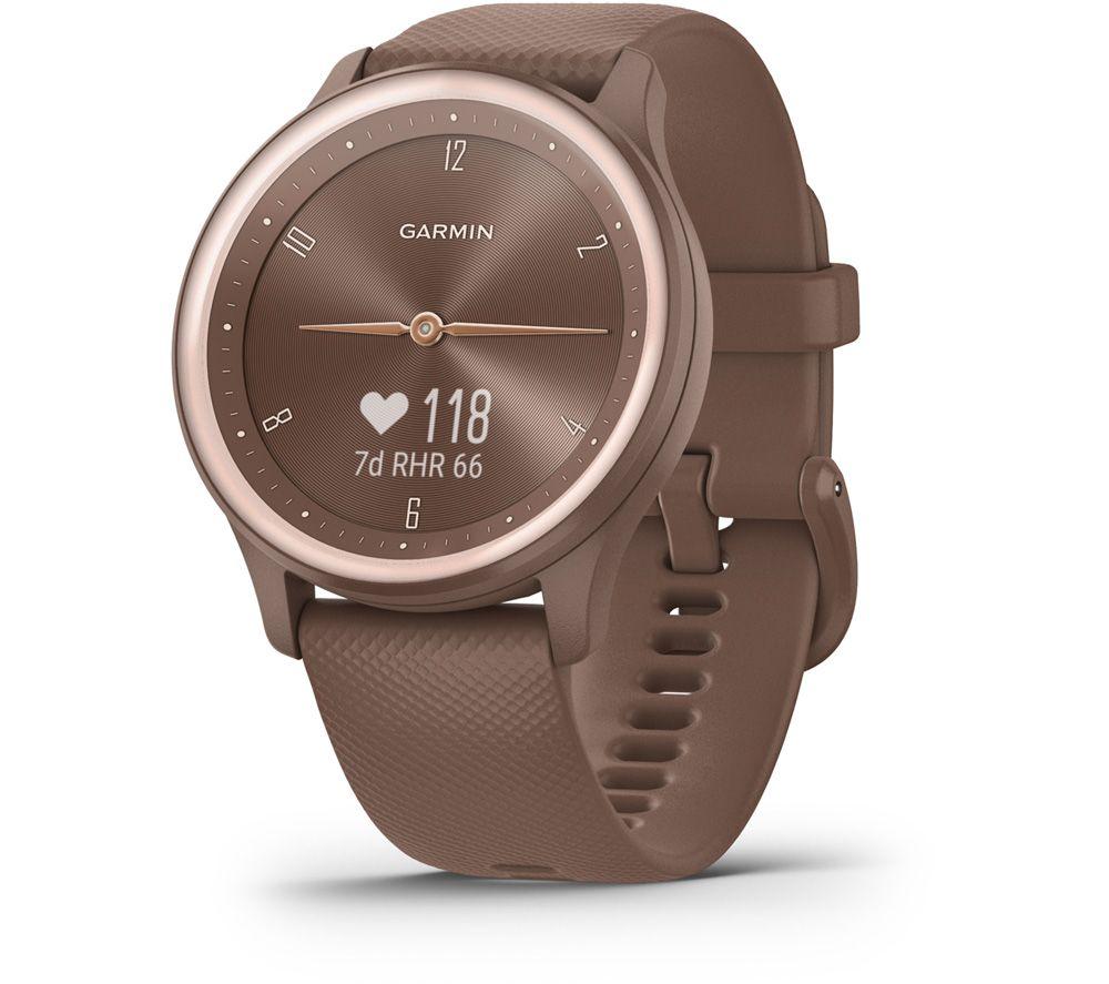 GARMIN vivomove Sport - Cocoa & Peach Gold, Silicone Strap, Small - image 7