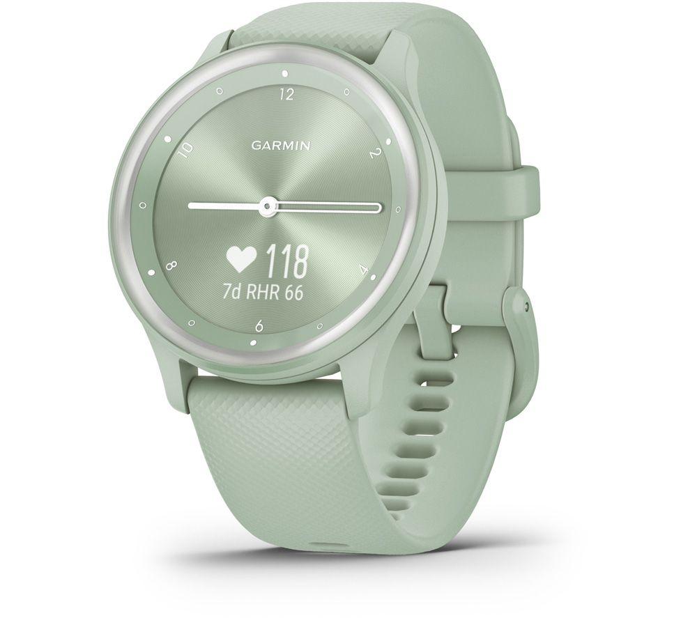 Buy GARMIN vivomove Sport Cool Mint Silicone Strap Small Currys