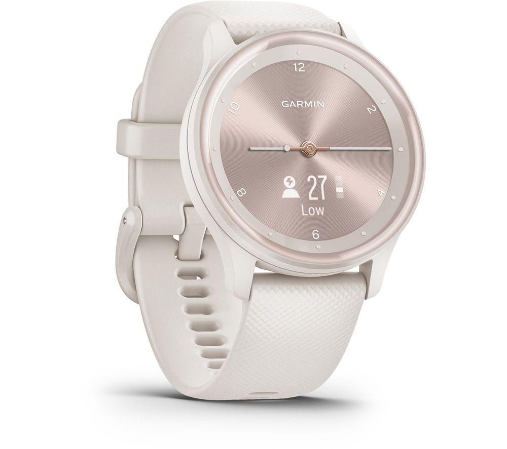 Buy GARMIN vivomove Sport - Ivory \u0026 Peach Gold, Silicone Strap, Small |  Currys