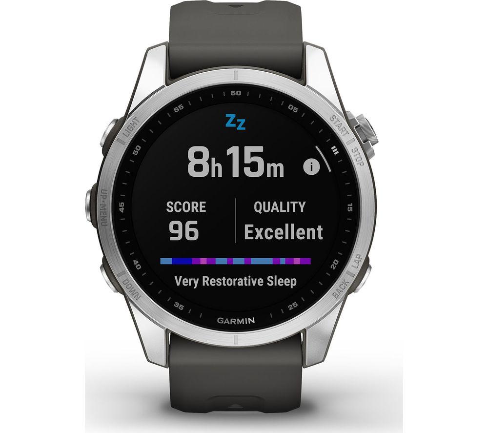 Buy GARMIN fenix 7S - Silver & Graphite, 42 mm