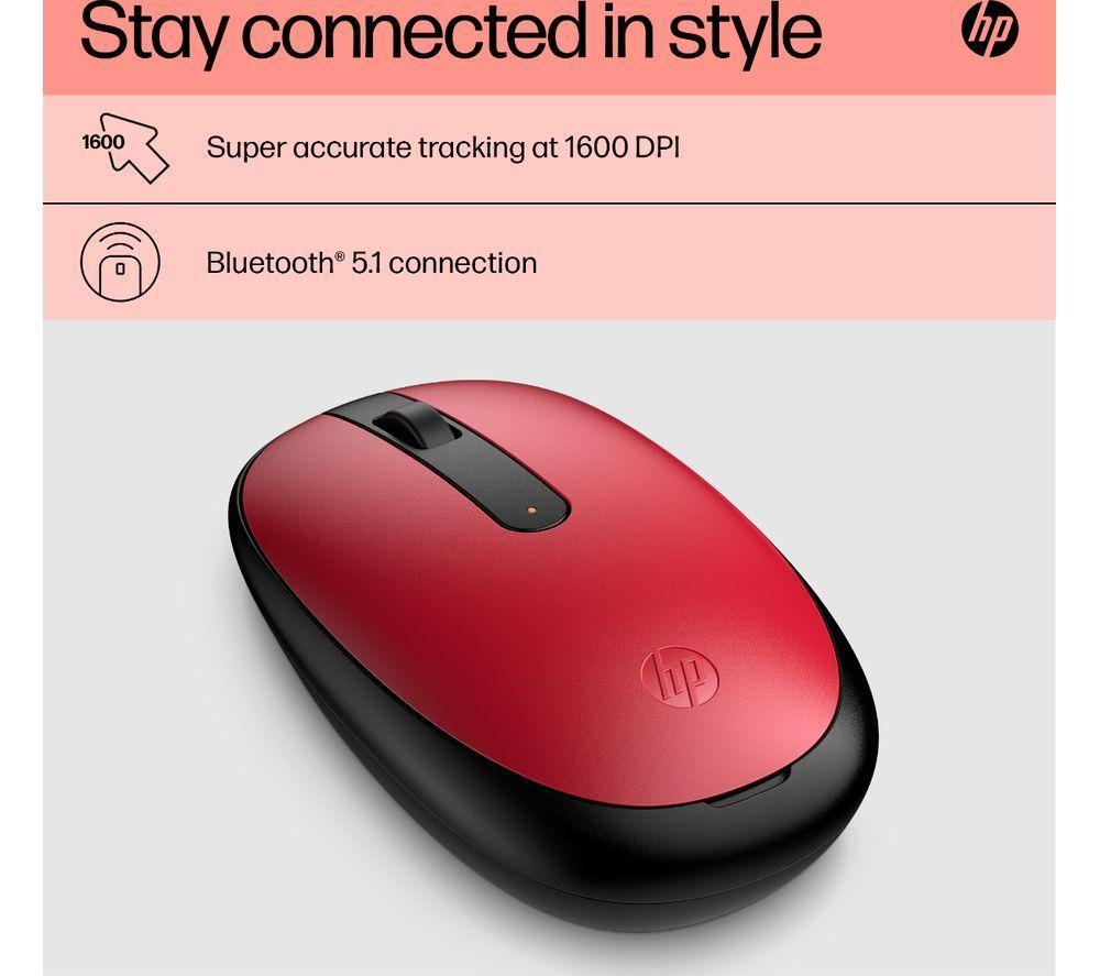 HP 240 Bluetooth Wireless Optical Mouse - Red image number 2 of 10