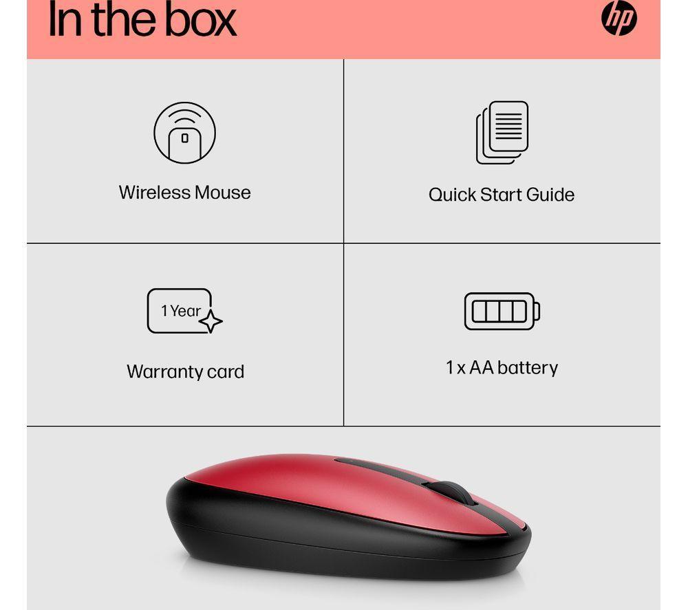 HP 240 Bluetooth Wireless Optical Mouse - Red image number 6 of 10