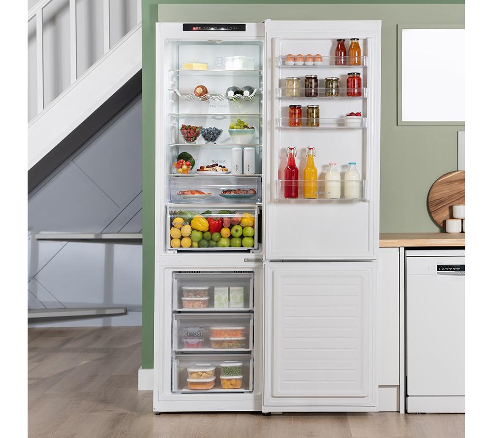 Buy BOSCH Series 4 KGN392WDFG 70 30 Fridge Freezer White Currys