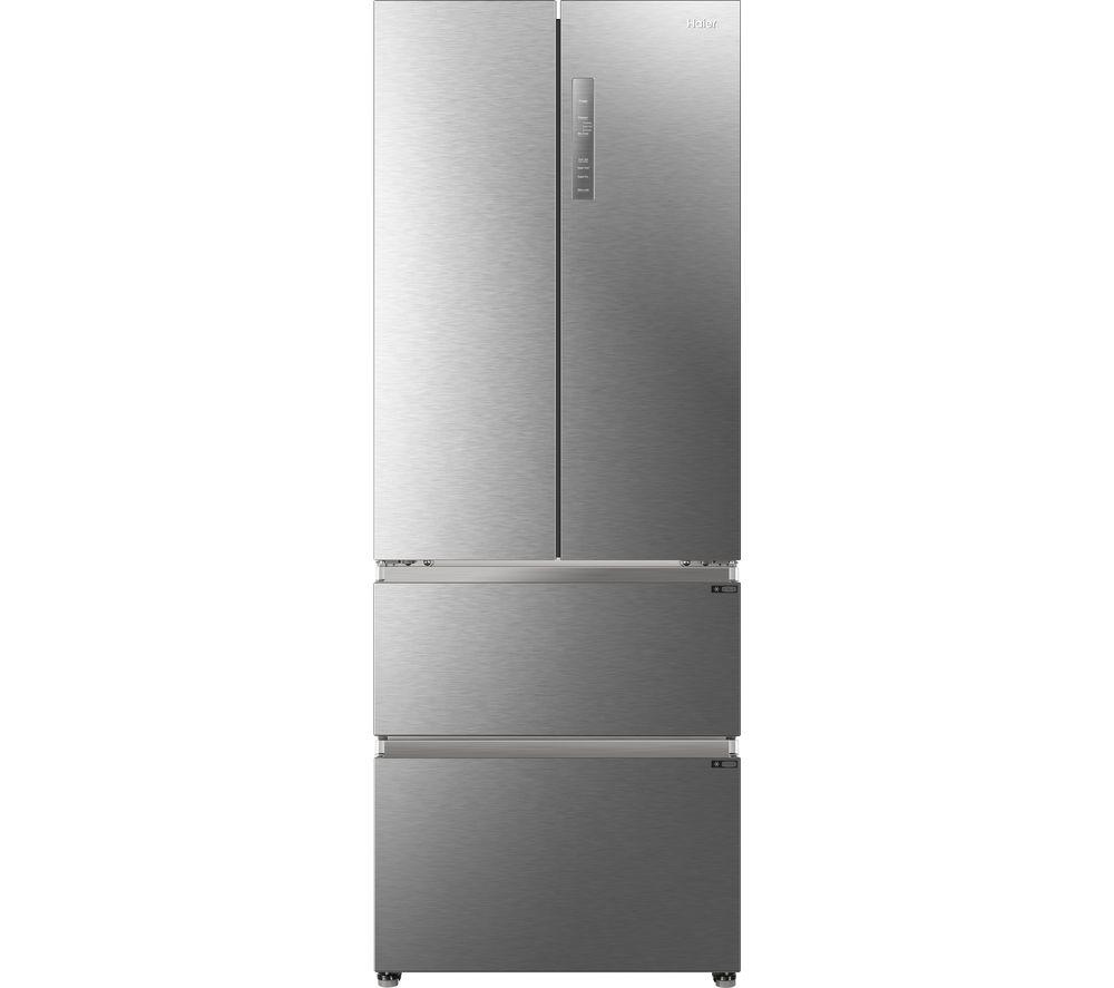 HAIER HFR5719ENMP Fridge Freezer - Platinum Inox, Silver/Grey