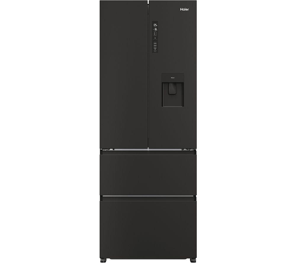 HAIER HFR5719EWPB American Style Fridge Freezer - Slate Black, Black