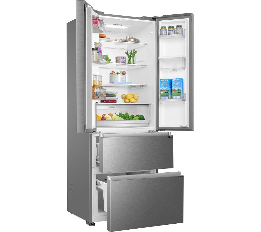 HAIER HFR5719EWMP Fridge Freezer - Platinum Inox image number 3 of 19