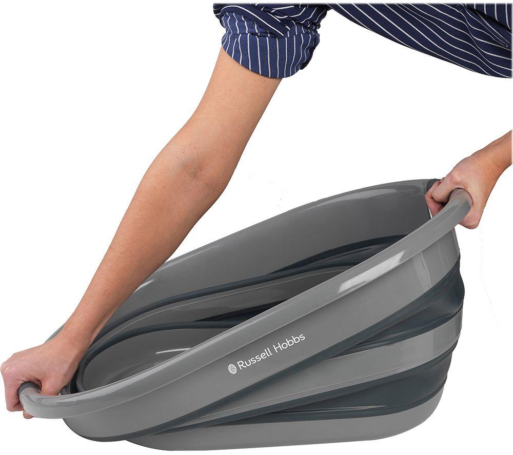 RUSSELL HOBBS LA053879 Laundry Basket - Black & Grey image number 2 of 5