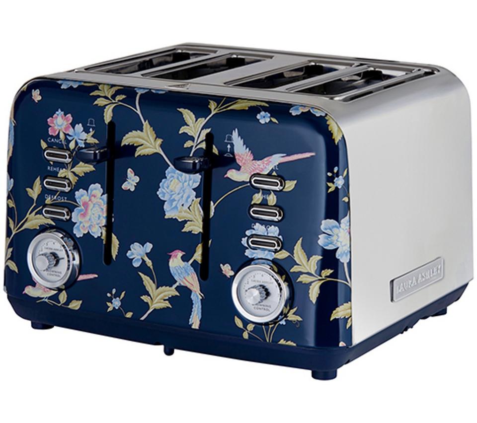 LAURA ASHLEY VQSBT583BSUK 4-Slice Toaster - Elveden Navy
