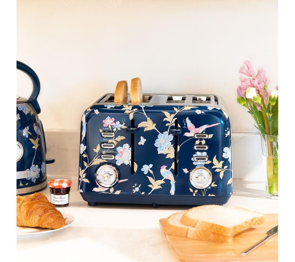 LAURA ASHLEY VQSBT583BSUK 4-Slice Toaster - Elveden Navy image number 2 of 15