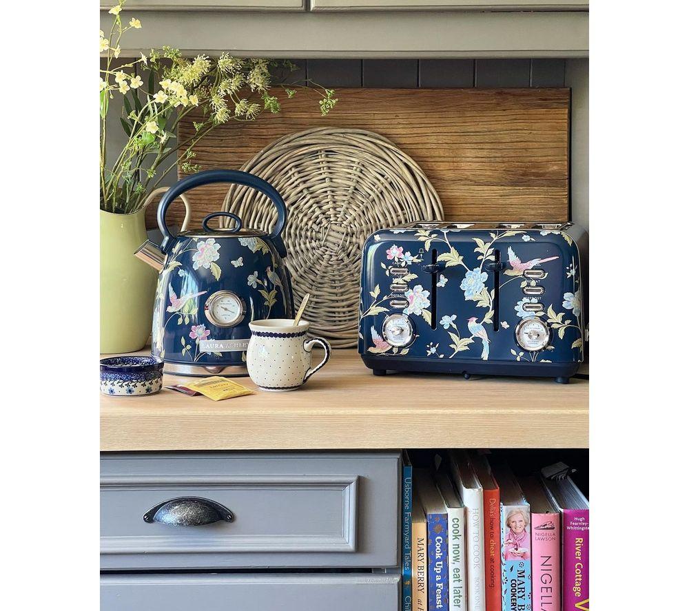 LAURA ASHLEY VQSBT583BSUK 4-Slice Toaster - Elveden Navy image number 8 of 15