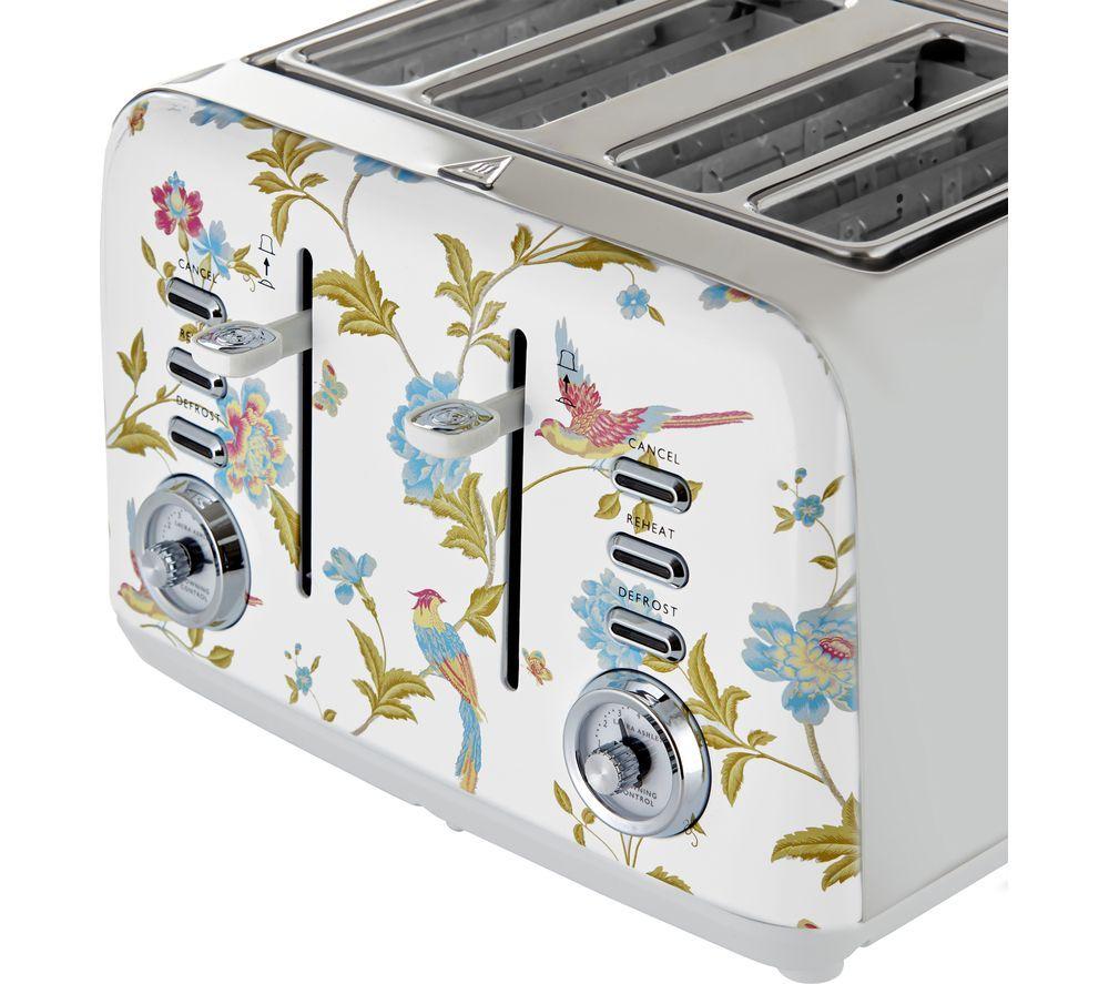 LAURA ASHLEY VQSBT583WSUK 4-Slice Toaster - Elveden White image number 5 of 14
