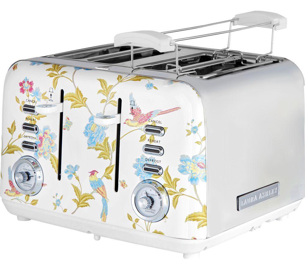 LAURA ASHLEY VQSBT583WSUK 4-Slice Toaster - Elveden White image number 6 of 14