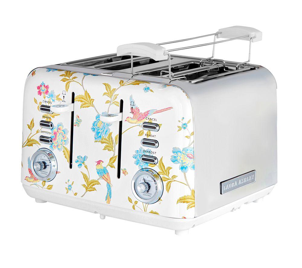 LAURA ASHLEY VQSBT583WSUK 4-Slice Toaster - Elveden White image number 13 of 14