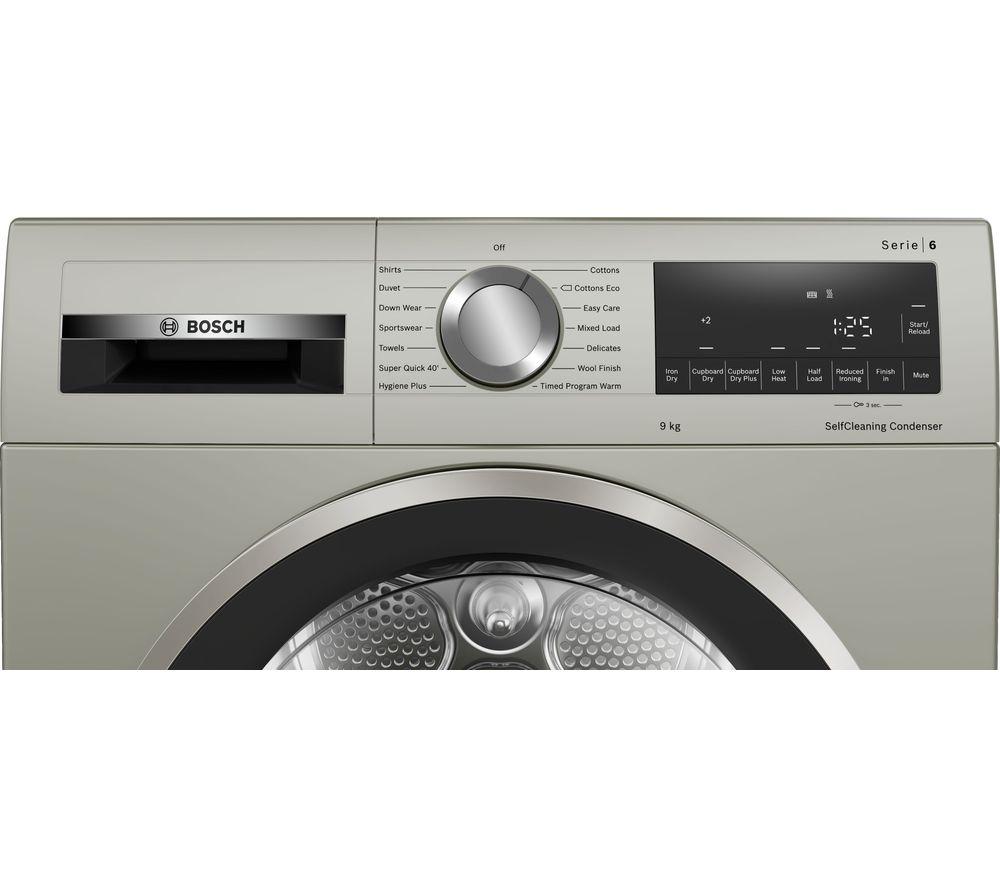 Buy BOSCH Series 6 WQG245S9GB 9 kg Heat Pump Tumble Dryer - Silver