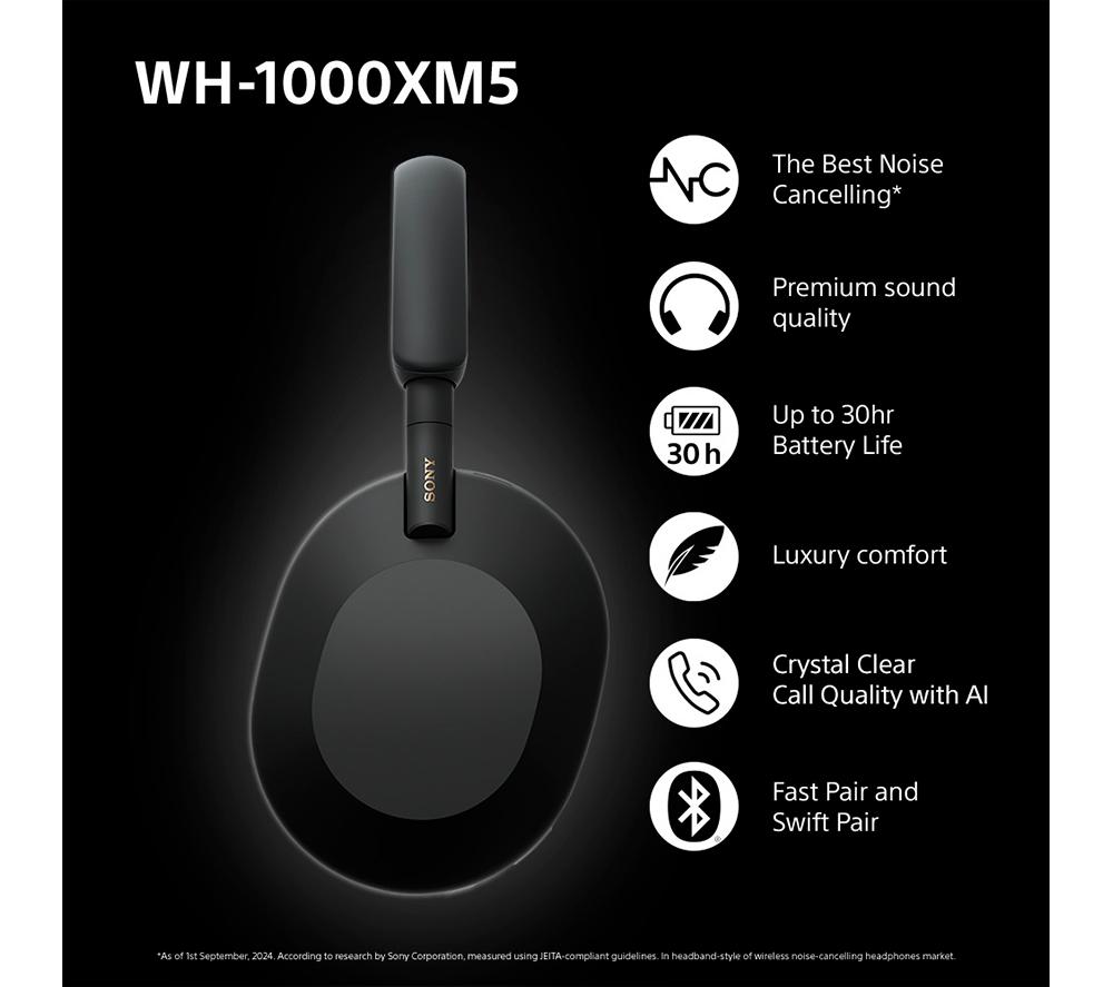 Buy SONY WH 1000XM5 Wireless Bluetooth Noise Cancelling Headphones