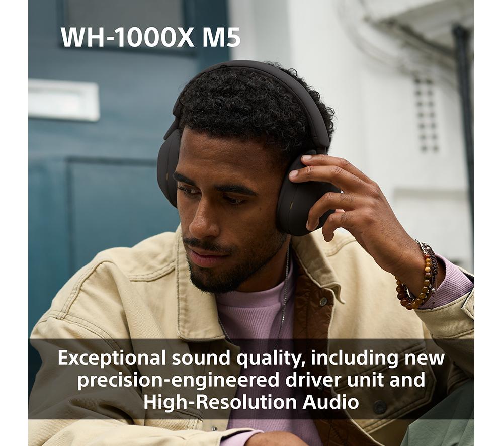 SONY WH-1000XM5 Wireless Bluetooth Noise-Cancelling Headphones - Smoky Pink image number 4 of 18