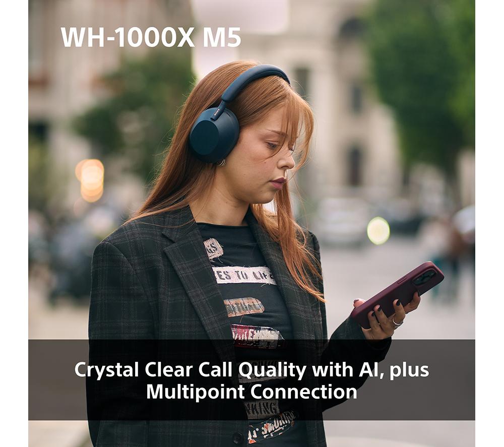 SONY WH-1000XM5 Wireless Bluetooth Noise-Cancelling Headphones - Smoky Pink image number 7 of 18