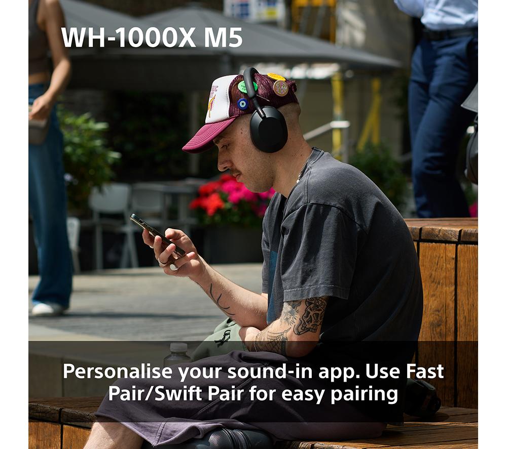 SONY WH-1000XM5 Wireless Bluetooth Noise-Cancelling Headphones - Smoky Pink image number 8 of 18