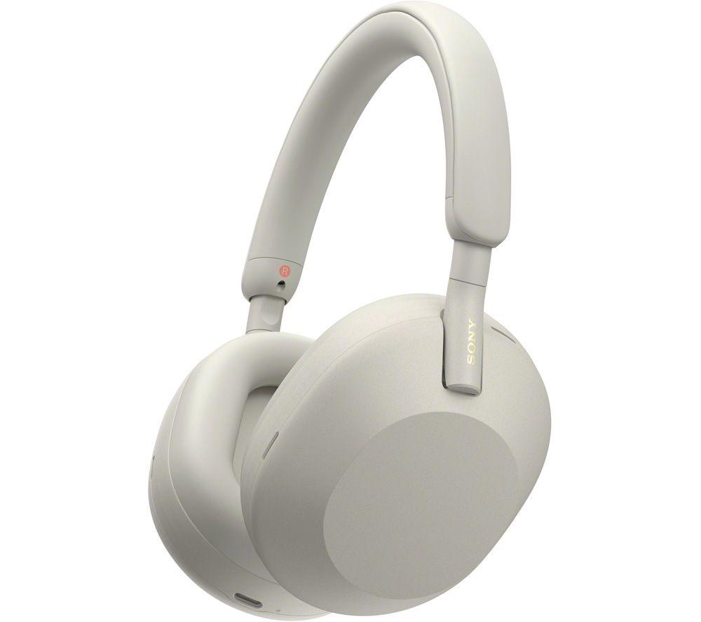 SONY WH-1000XM5 Wireless Bluetooth Noise-Cancelling Headphones - Silver, Silver/Grey
