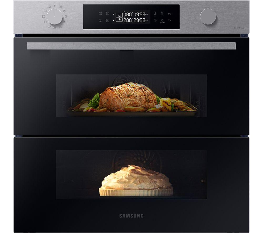 SAMSUNG Series 4 Dual Cook Flex NV7B45305AS/U4 Electric Pyrolytic Smart Oven - Stainless Steel, Stainless Steel