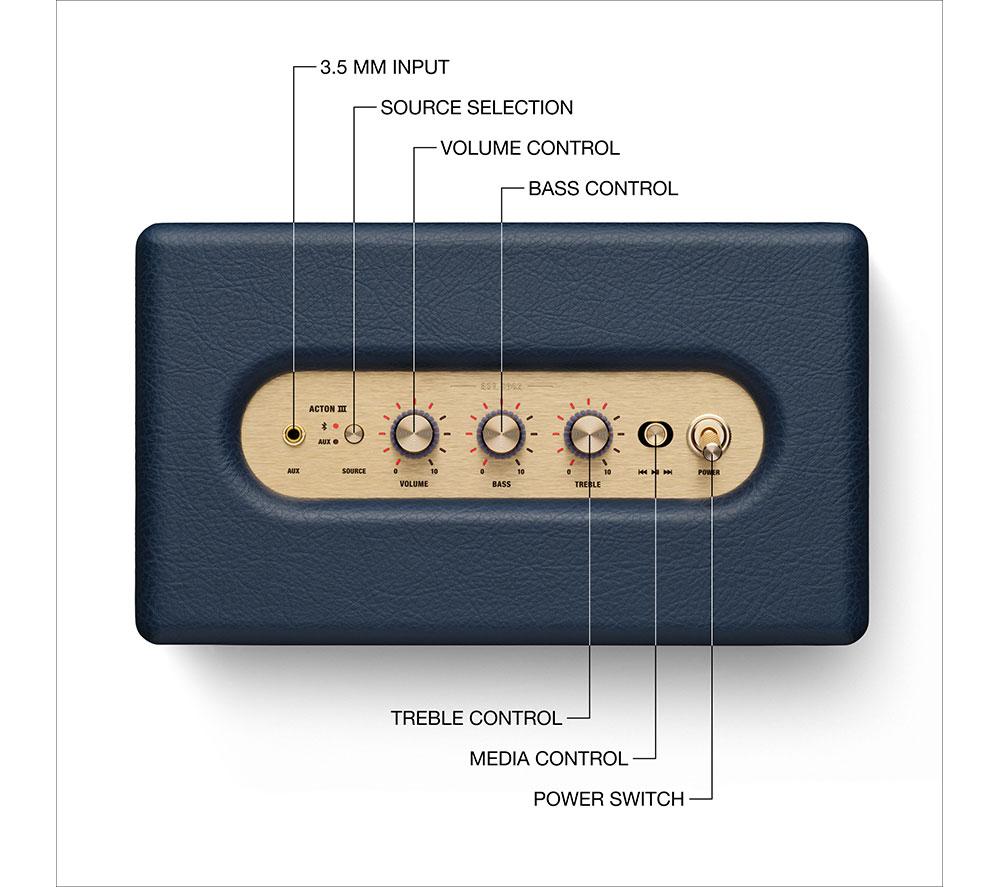 MARSHALL Acton III Bluetooth Speaker - Midnight Blue image number 6 of 8
