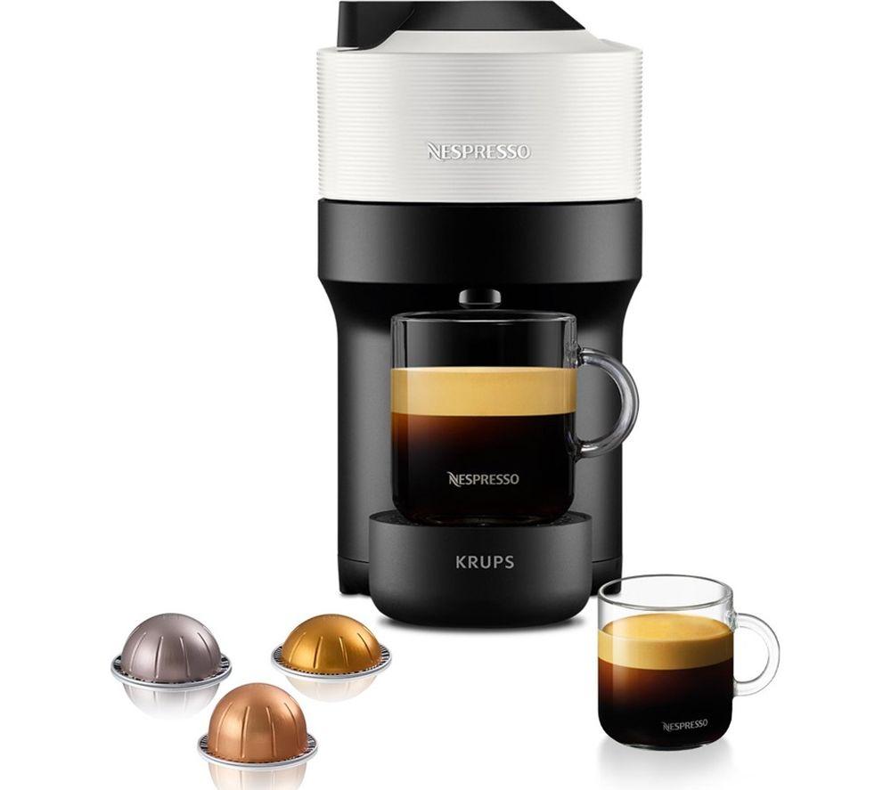 NESPRESSO by Krups Vertuo Pop XN920440 Smart Coffee Machine - White, White,Black