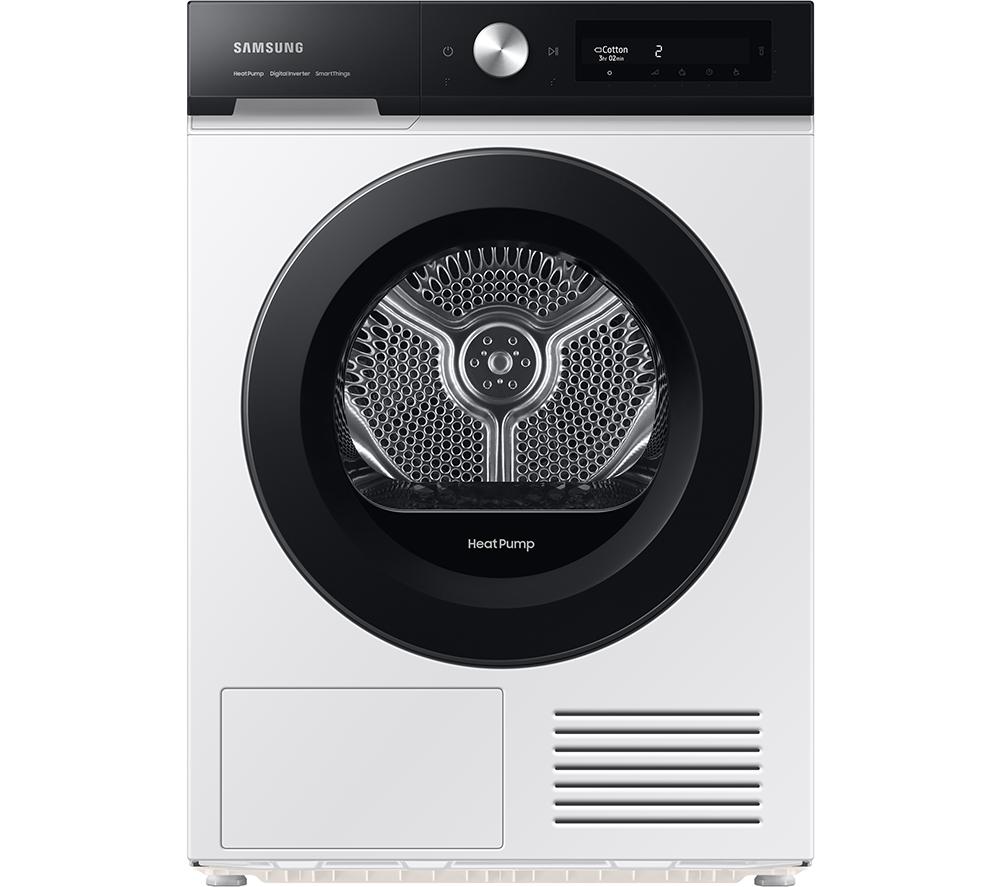 SAMSUNG Series 5 DV90BB5245AE/S1 WiFi-enabled 9 kg Heat Pump Tumble Dryer - White & Black, White,Bla