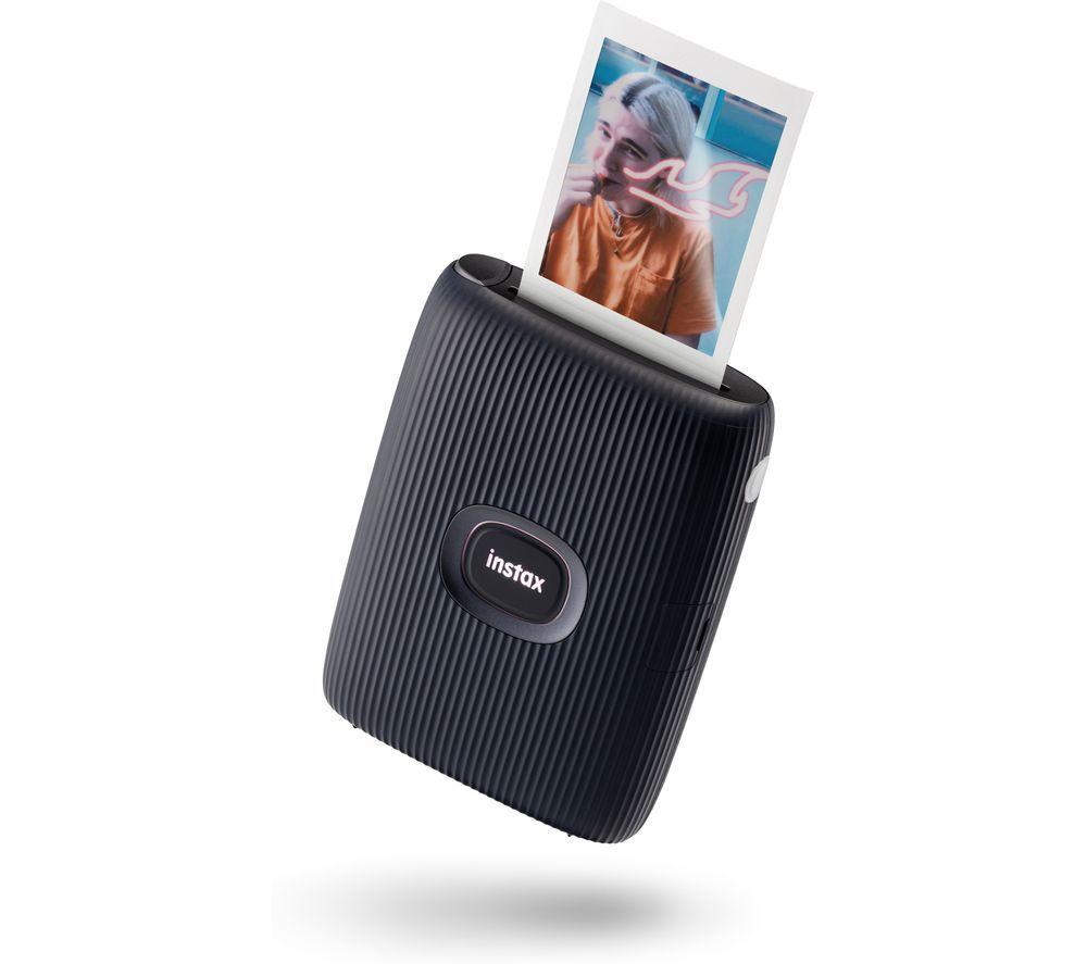 instax mini LINK2 mini film format portable smartphone instant photo printer, multiple templates, SPACE BLUE & mini instant film Monochrome, 10 shot pack, suitable for all mini cameras and printers