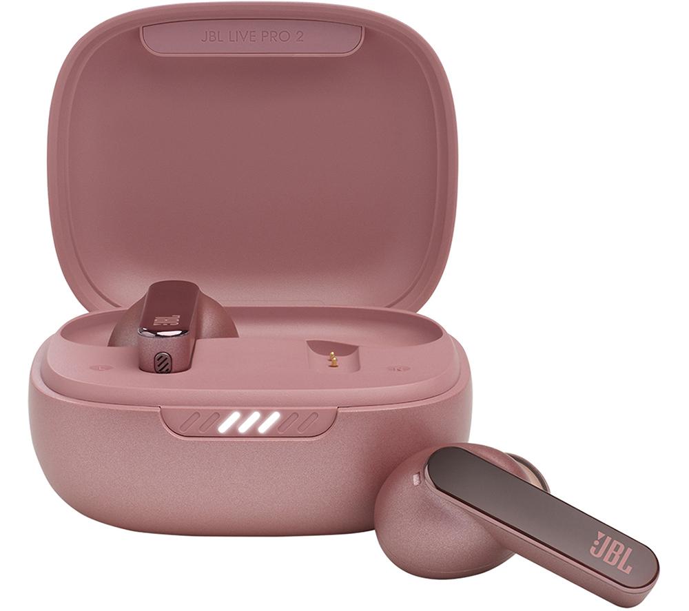 JBL Live Pro 2 TWS Wireless Bluetooth Noise-Cancelling Earbuds - Rose, Pink