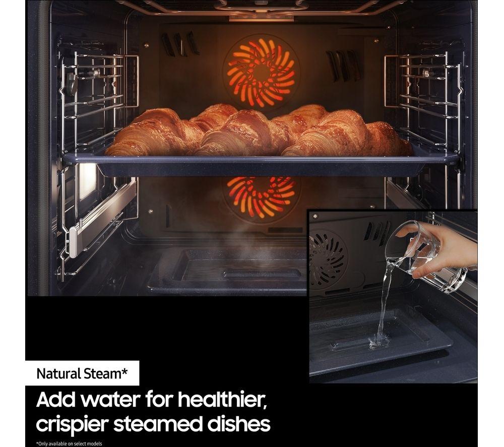 SAMSUNG Bespoke Series 4 NV7B41307AK/U4 Electric Pyrolytic Smart Oven - Black Glass image number 4 of 10