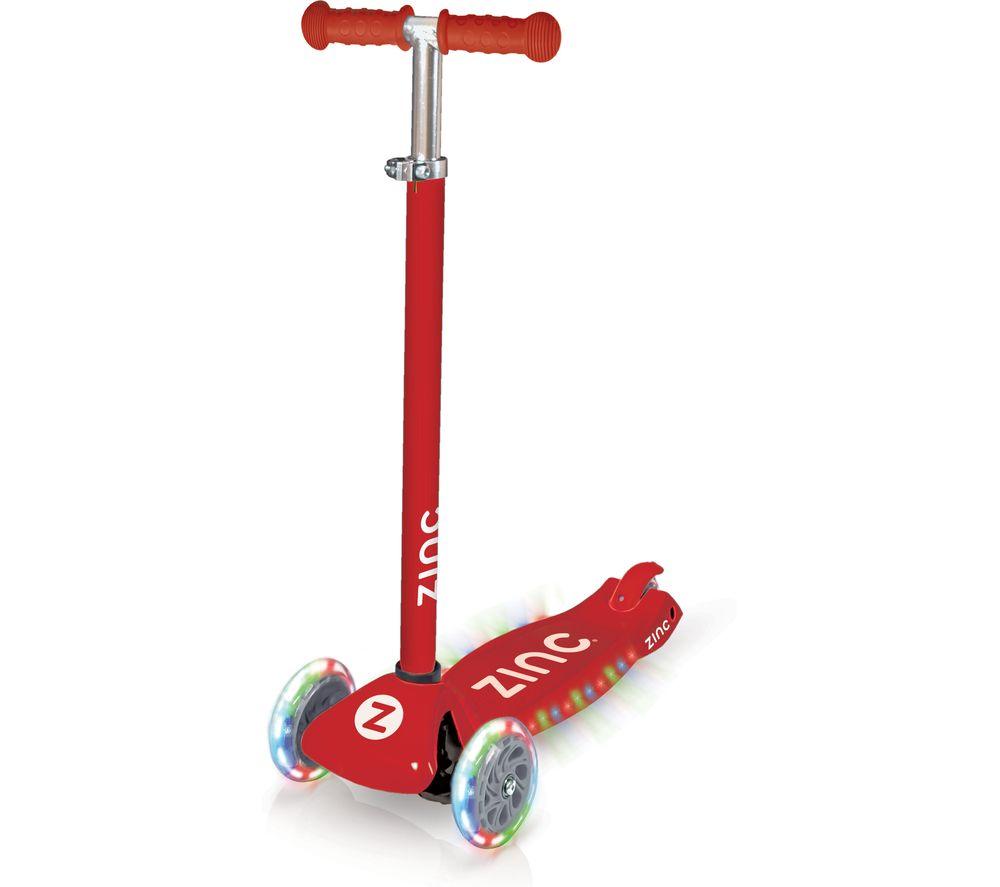 Buy ZINC Superstar ThreeWheeled Kids' Kick Scooter Red Currys