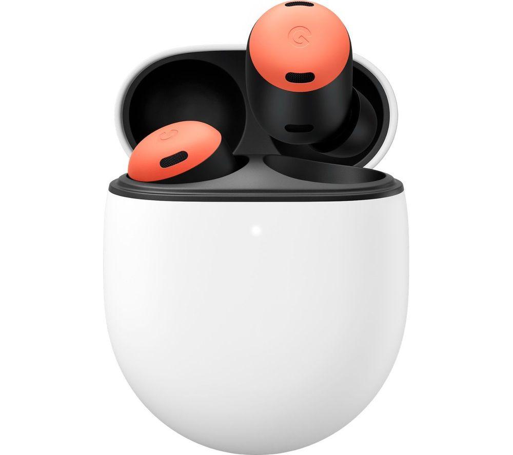 GOOGLE Pixel Buds Pro Wireless Bluetooth Noise-Cancelling Earbuds - Coral, Orange,Red