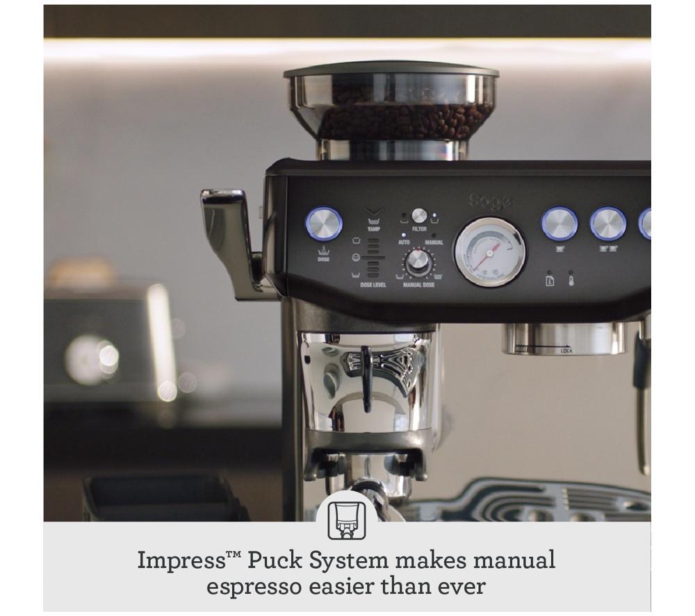 SAGE the Barista Express Impress SES876 Bean to Cup Coffee Machine - Black Stainless Steel image number 2 of 11