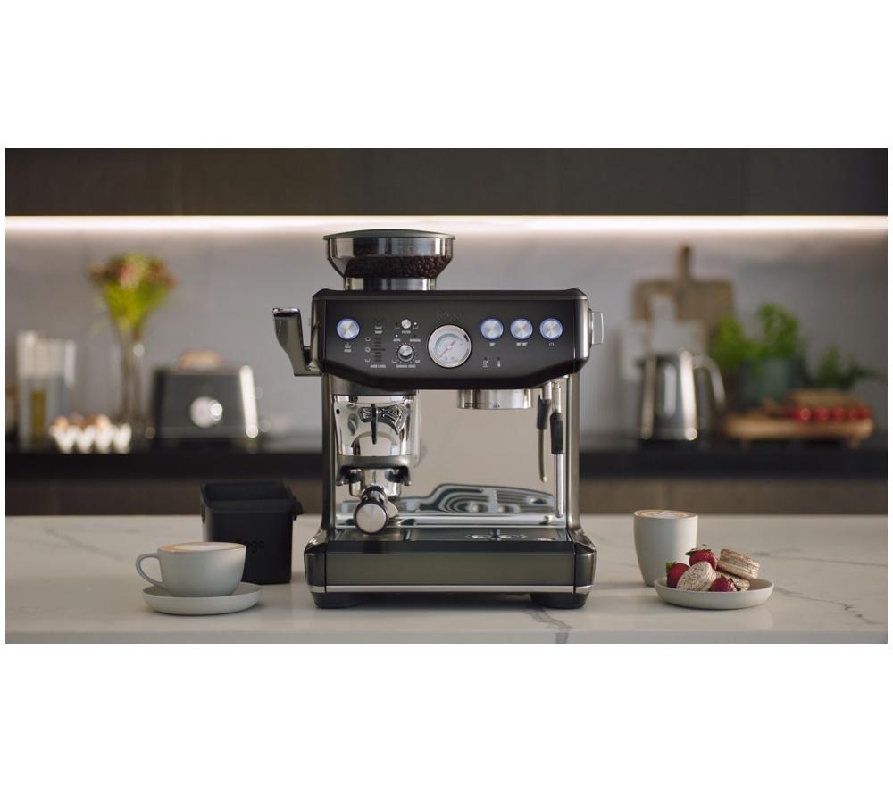 SAGE the Barista Express Impress SES876 Bean to Cup Coffee Machine - Black Stainless Steel image number 11 of 11