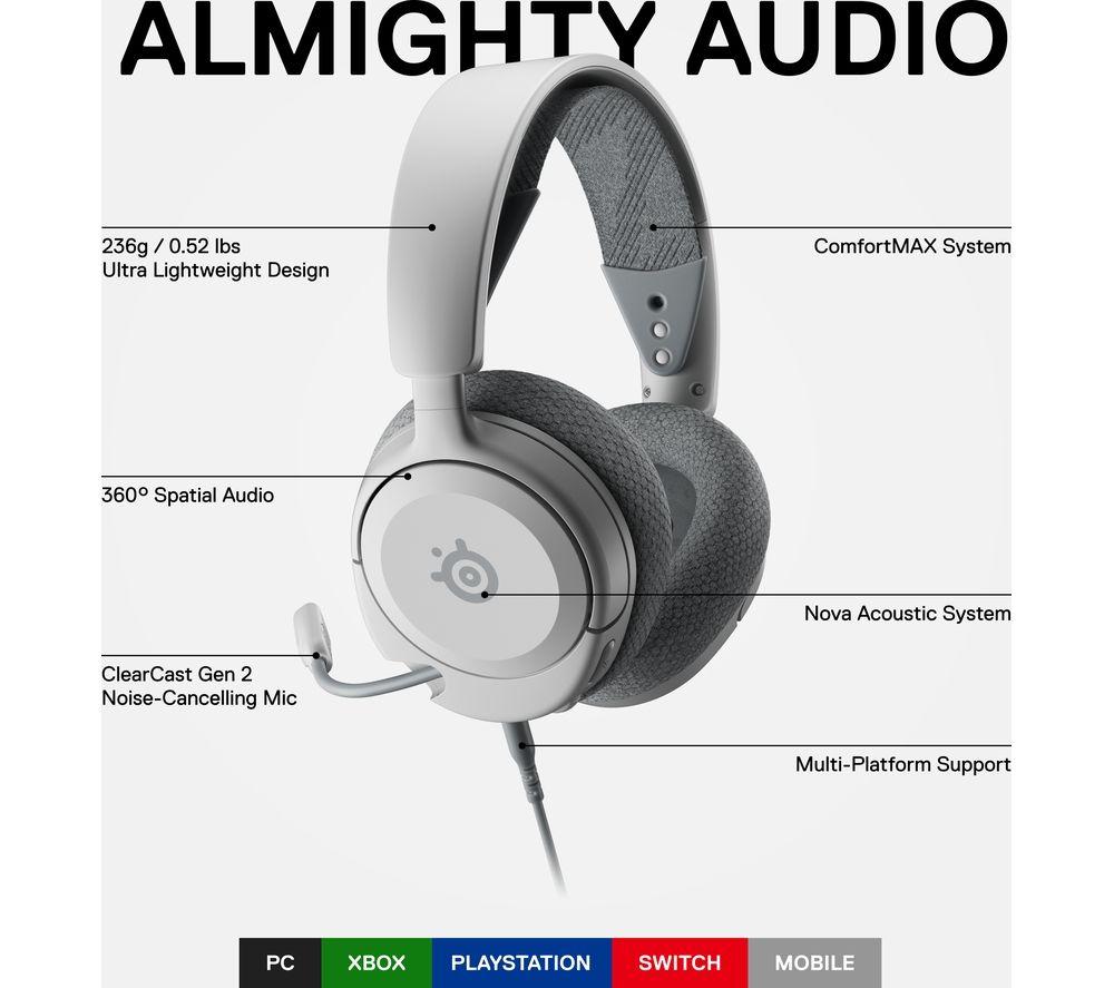 STEELSERIES Arctis Nova 1 Gaming Headset - White image number 6 of 14
