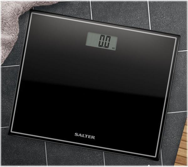 SALTER Compact Glass 9207 BK3R Bathroom Scales - Black image number 5 of 6