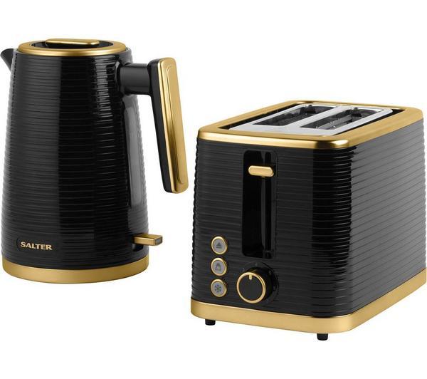 Kettle store toaster black