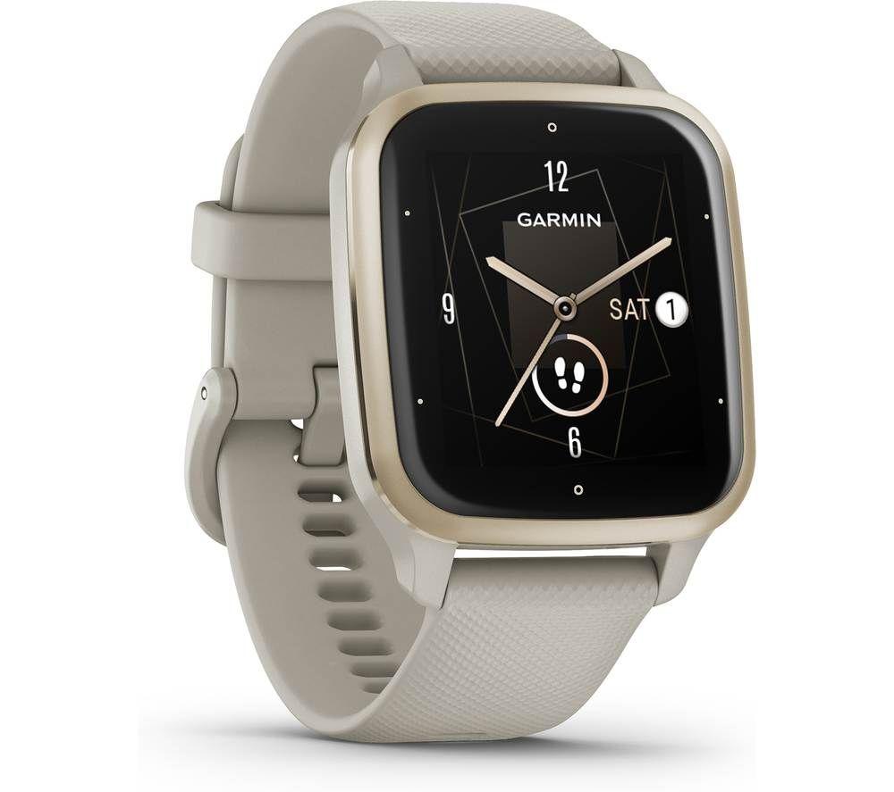 Buy GARMIN Venu Sq 2 Music French Grey Cream Gold Currys